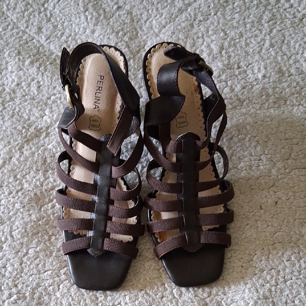 Vintage Perlina Women's Espresso Strappy Sandals